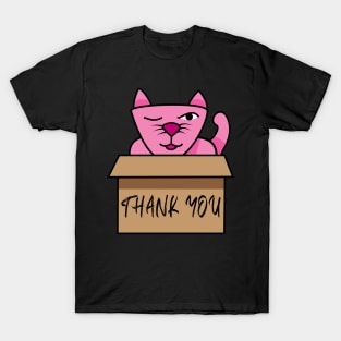 Thank you from a pink cute cat T-Shirt